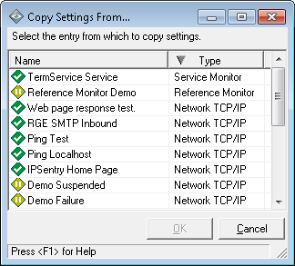 IPSentry Copy Device Settings From