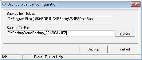 IPSentry Configuration Backup
