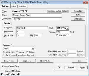 IPSentry Network Monitoring Screen Shot